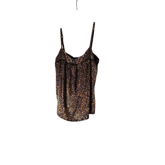 Navy/Gold Cami Silky Woman's Size Large - Picture 2 of 3